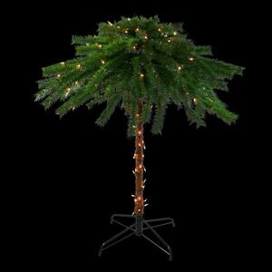 4 ft. Pre-Lit Clear Lights Artificial Tropical Outdoor Patio Palm Tree