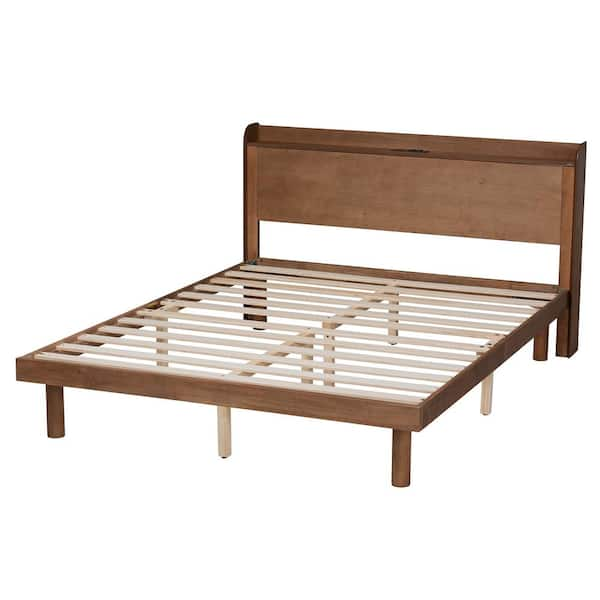 Baxton Studio Decker Brown Wood Frame Full Platform Bed 217 11893