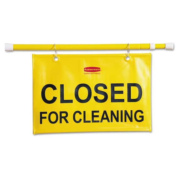Rubbermaid Commercial Products 50 in. W x 1 in. D x 13 in. H Site Safety Hanging Sign in Yellow