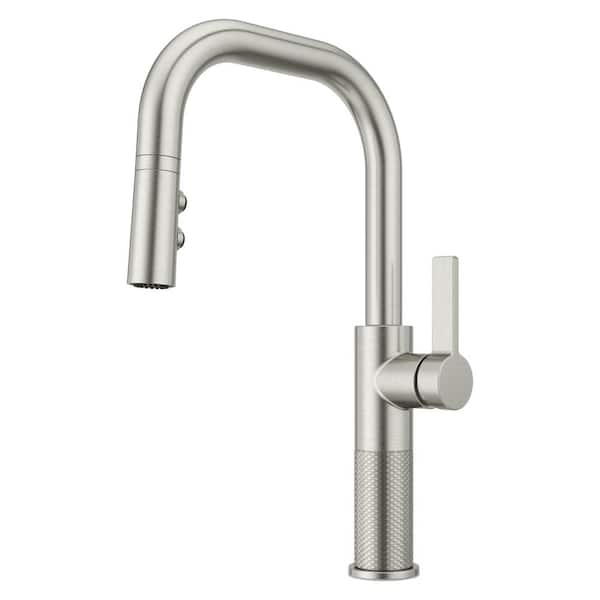 Pfister Montay Single-Handle Pull Down Sprayer Kitchen Faucet in Stainless Steel