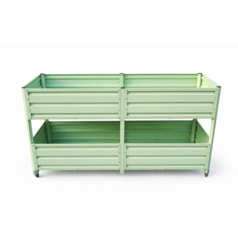 Dual-Tier Green Raised Bed  Lockable Wheels – Herbs, Veggies, Flowers price history on PriceWatchPro