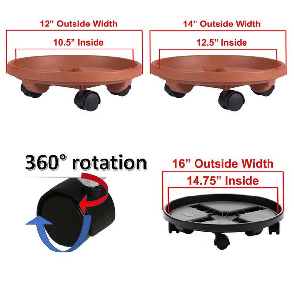 OAK LEAF Plant Caddy with Wheels Plant Mover for Indoor Outdoor Square Wood with 360 Rotating Caster and Lockable Wheels 12 Inch 2-Pack Plant Stand Plant Dolly Garden OAK LEAF Plant Caddy with Wheels Plant Mover for Indoor Outdoor Square Wood with 360 Rotating Caster and Lockable Wheels 12 Inch 2-Pack Plant Stand Plant Dolly Garden