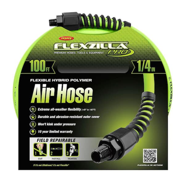 1/4 in. x 100 ft. Pro Air Hose, 1/4 in. MNPT Fittings