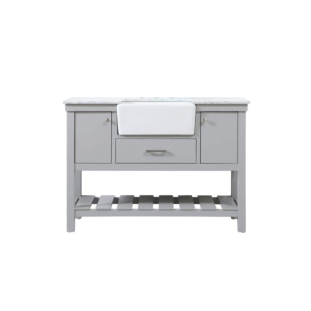 Timeless Home 48 in. W x 22 in. D x 34.13 in. H Single Bathroom Vanity Side