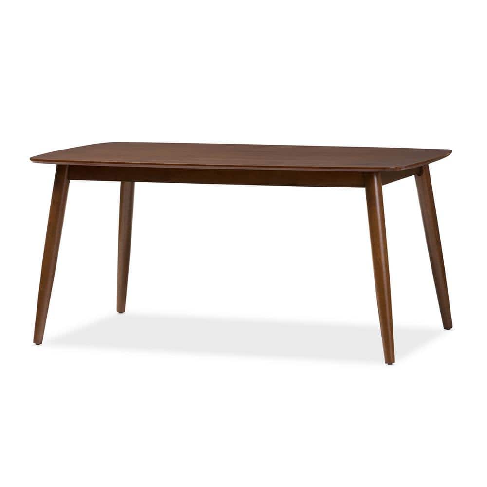 Medium Brown Oak Mid-Century Modern Dining Table