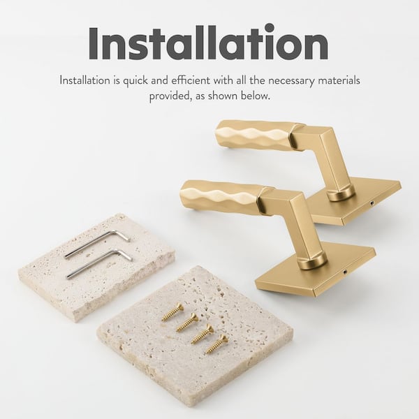 McBowery Hailey Champagne Gold Modern Double Dummy Interior Door
