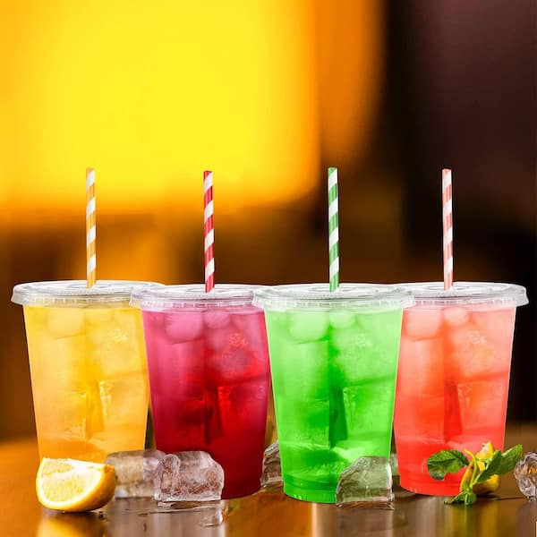 Clear Plastic Portion Cup Lid Food Grade Material for 1 oz Cups Sauce Jello Shot Condiment 300 Pack