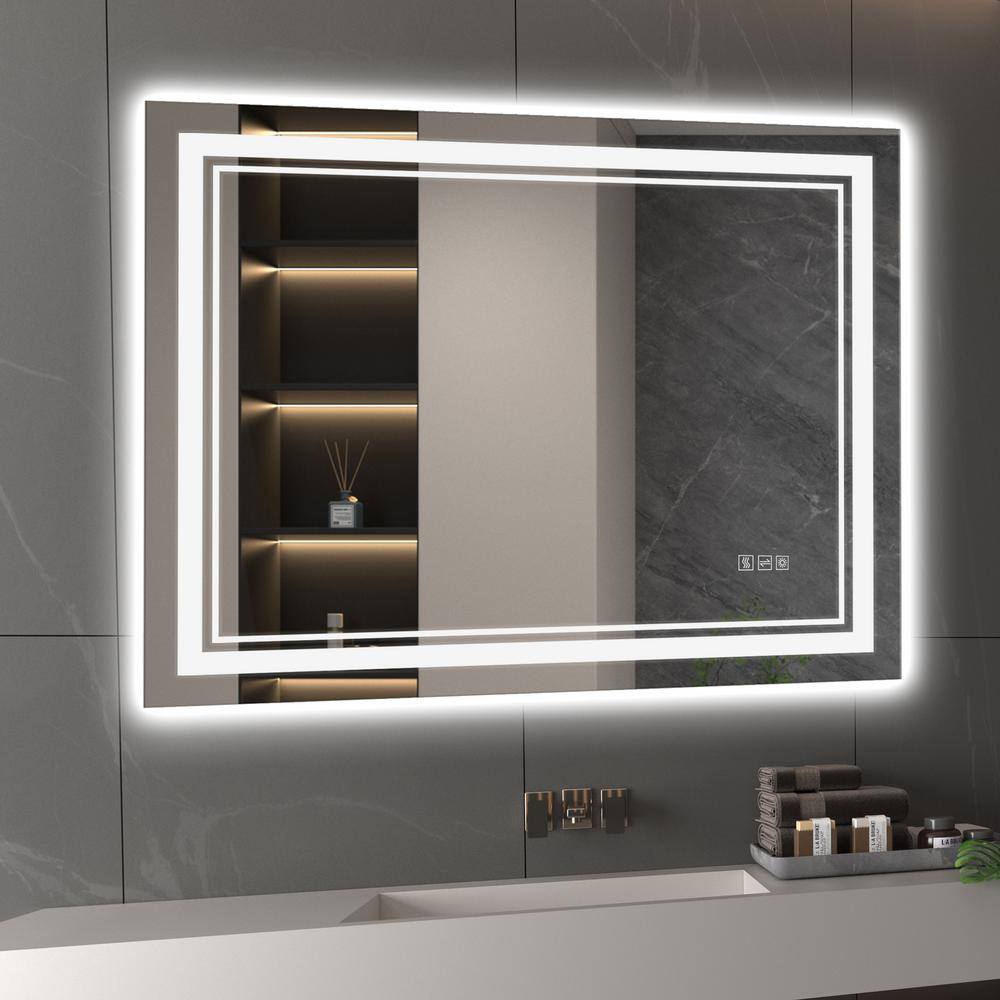 Have a question about yulika Front Light and Backlit Mirror 40 in. W x ...