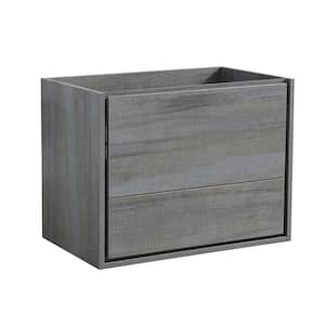 Catania 30 in. Modern Wall Hung Bath Vanity Cabinet Only in Ocean Gray