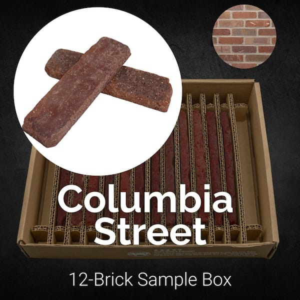 Sample Box Columbia Street Thin Brick 7.625 in. x 2.25 in. x 0.5 in.