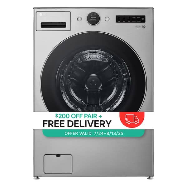4.5 cu. ft. Stackable Smart Front Load Washer in Graphite Steel with ezDispense, AI Digital Dial, Steam and TurboWash360