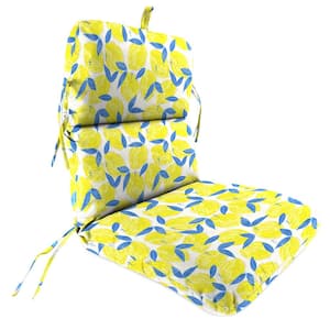 22 in. L x 45 in. W x 5 in. T Outdoor Chair Cushion in Greek Lemon