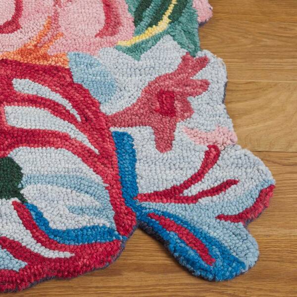 SAFAVIEH Jardin 8 ft. x 10 ft. Navy/Pink Floral Oversized Area Rug