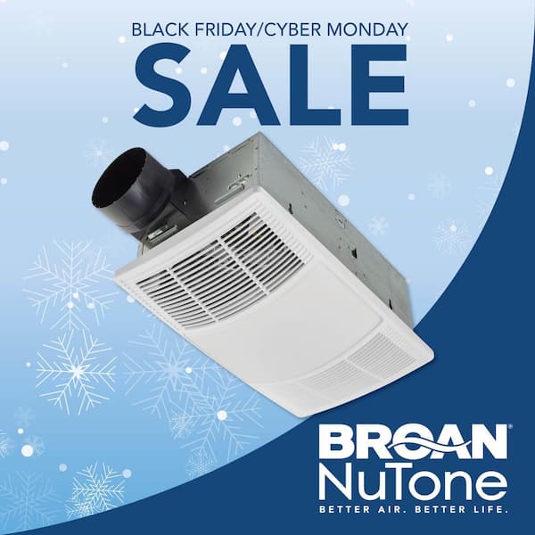 Broan-NuTone PowerHeat 80 CFM Ceiling Bathroom Exhaust Fan with Heater and CCT LED Lighting