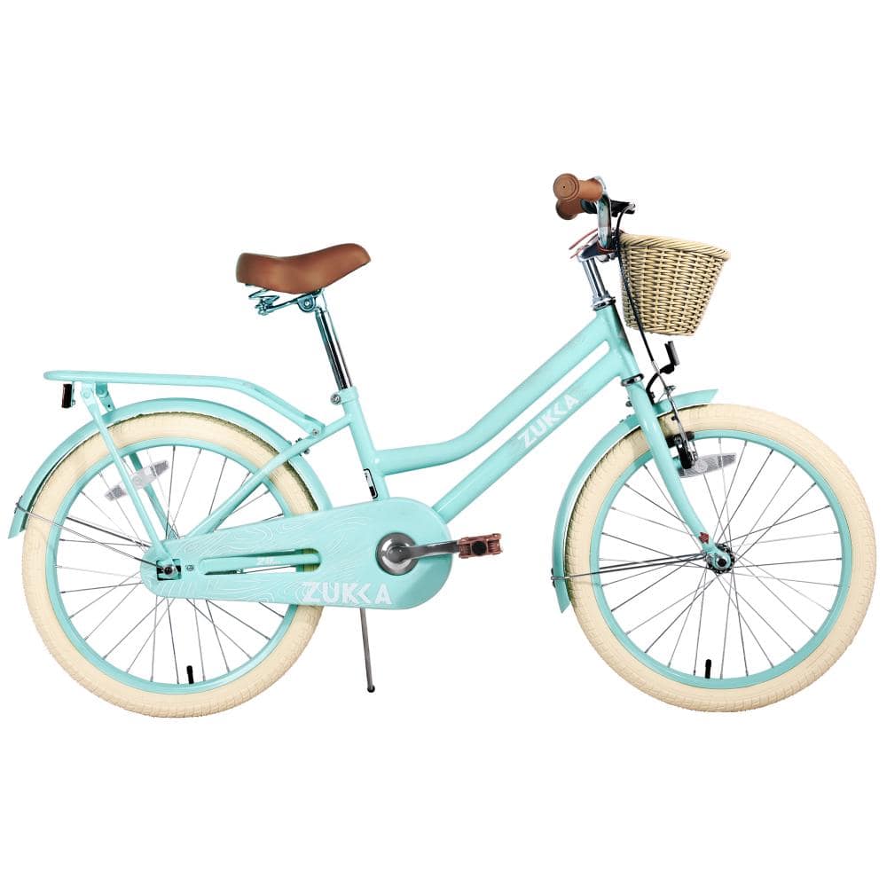 20 Inch Mint Green Carbon Steel Frame Bicycle with Basket for Girls 7-10 Years Old for Garden Outdoor price history on PriceWatchPro