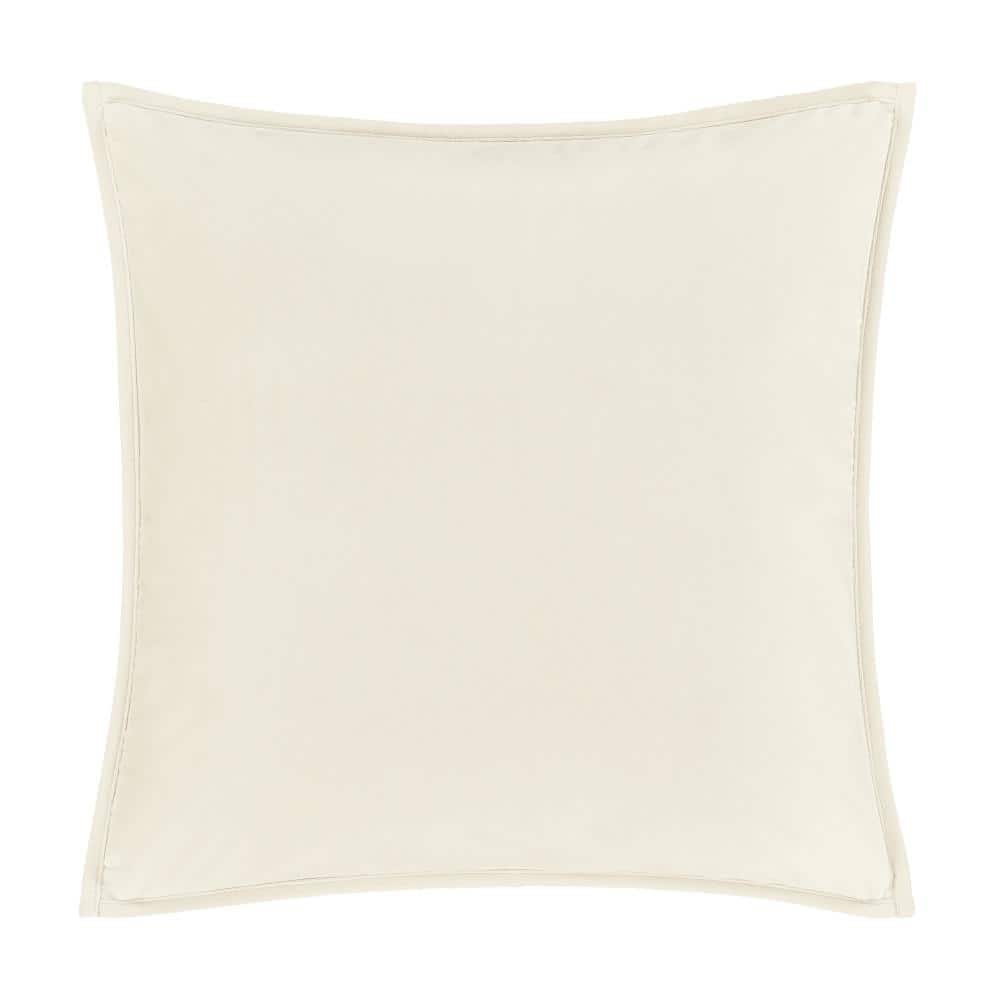 Toulhouse Ivory Polyester 20 in. Square Decorative Throw Pillow Cover 20 x 