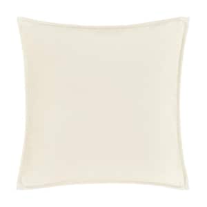 Toulhouse Ivory Polyester 20 in. Square Decorative Throw Pillow Cover 20 x 20 in.