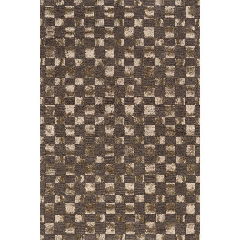 Quince Checkered Wool Grey 4 ft. x 6 ft. Indoor/Outdoor Patio Rug price history on PriceWatchPro