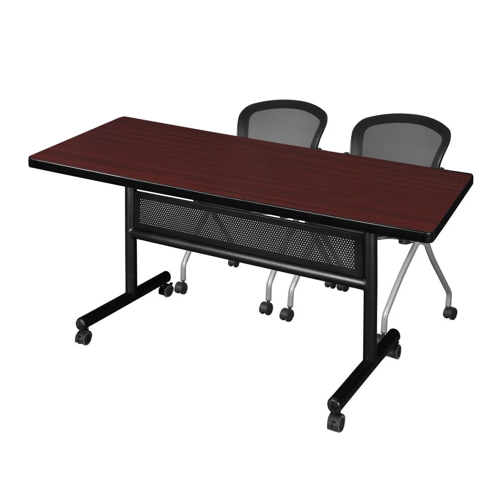 UPC 192357021668 product image for Kobe 72 in x 30 in. Mahogany Flip-Top Privacy Nesting Table Desk, 2 Cadence Nest | upcitemdb.com