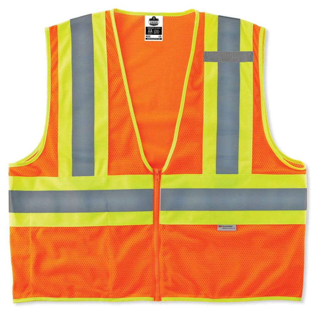 Ergodyne GLoWEAR 8230Z 4X/5X Large Orange Hi-Vis Type R Class 2 Two-Tone Vest