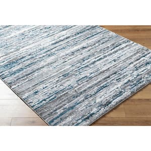 Andorra Plus Blue/Gray Striped 2 ft. x 3 ft. Indoor Area Rug