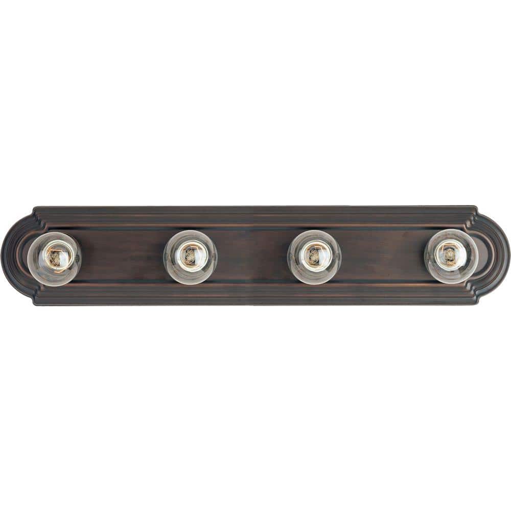 Essentials 4-Light Oil-Rubbed Bronze Bath Vanity Light price history on PriceWatchPro