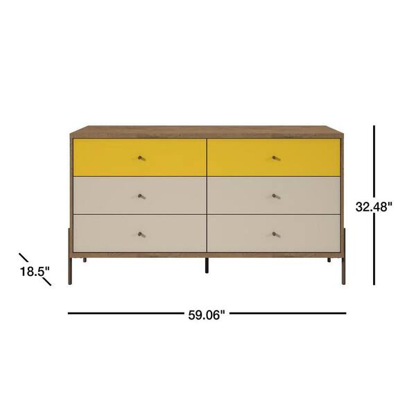 manhattan comfort joy 6 drawer dresser