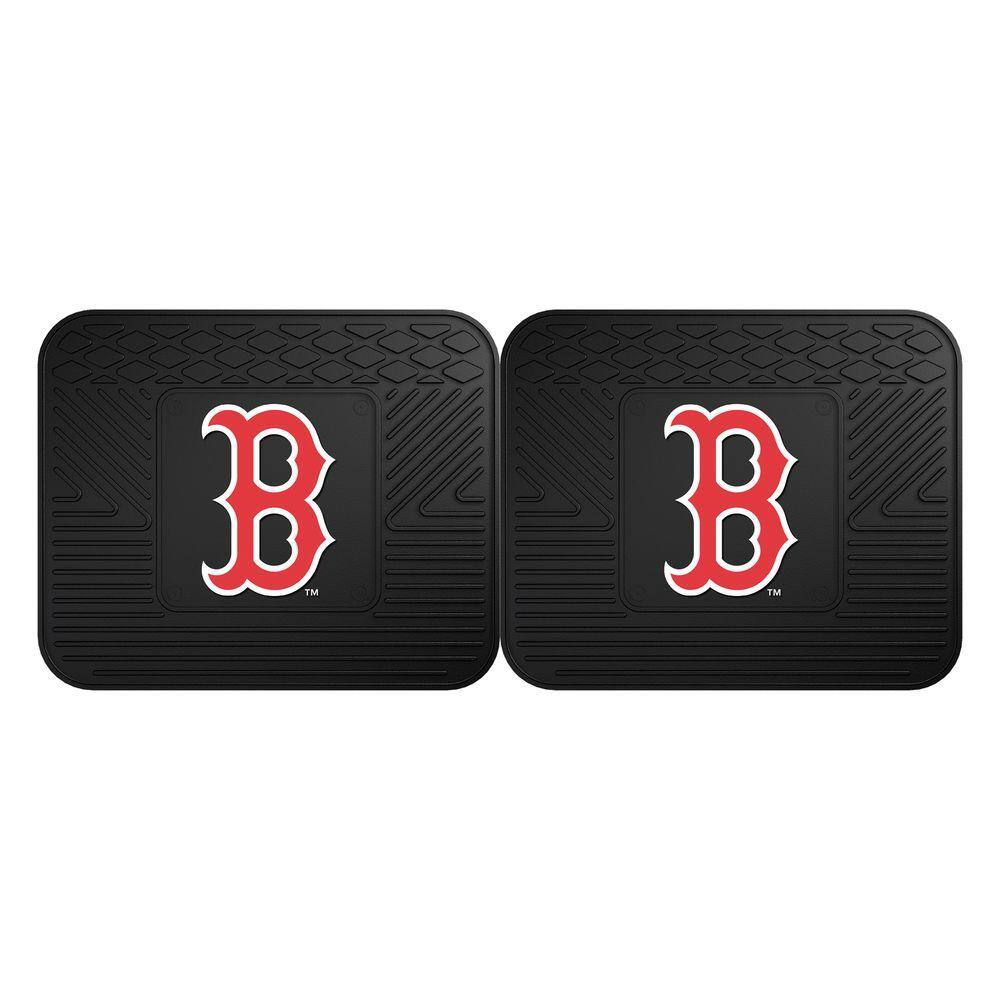 FANMATS MLB Boston Red Sox Black Heavy Duty 2Piece 14 in. x 17 in
