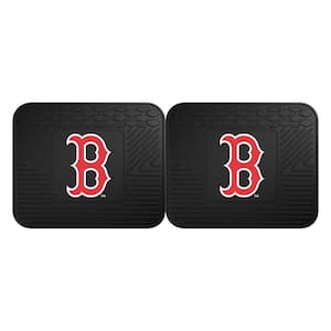 MLB Boston Red Sox Black Heavy Duty 2-Piece 14 in. x 17 in. Vinyl Utility Mat