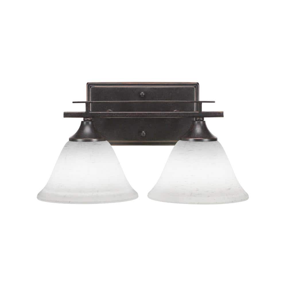Ontario 14.25 in. 2-Light Dark Granite Vanity Light