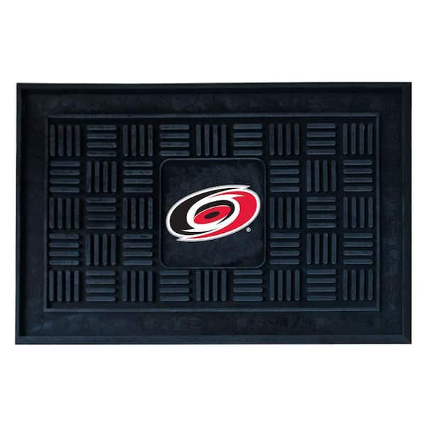 FANMATS NHL Carolina Hurricanes Black 1 ft. 7 in. x 2 ft. 6 in. Indoor/Outdoor Vinyl Door Mat