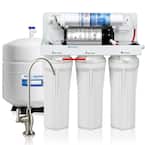 Ultimate Electric Pumped Undersink Reverse Osmosis Water Filtration System 50 GPD for Low Pressure Home 0-30 psi 120V US