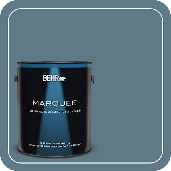 BEHR MARQUEE 1 gal. #ECC-54-2 Country Lake Satin Enamel Exterior Paint & Primer
