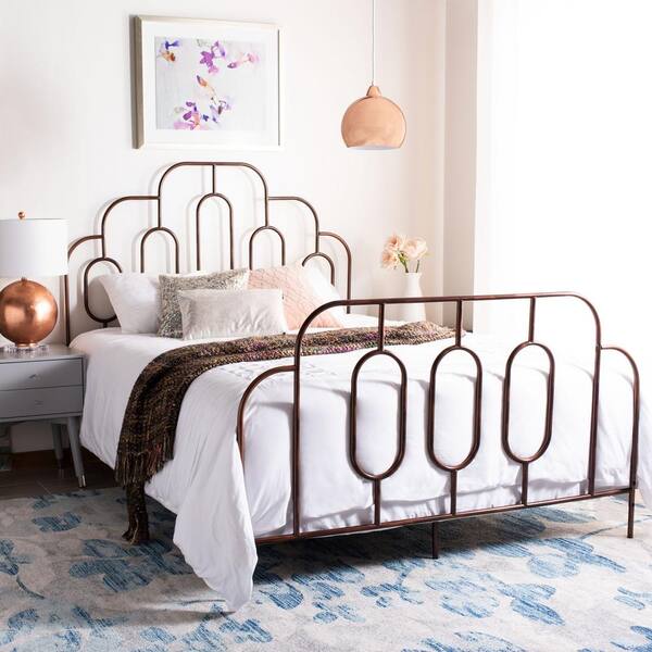 Paloma Metal Retro Antique Bronze Queen Bed Bed6201c Q The Home Depot