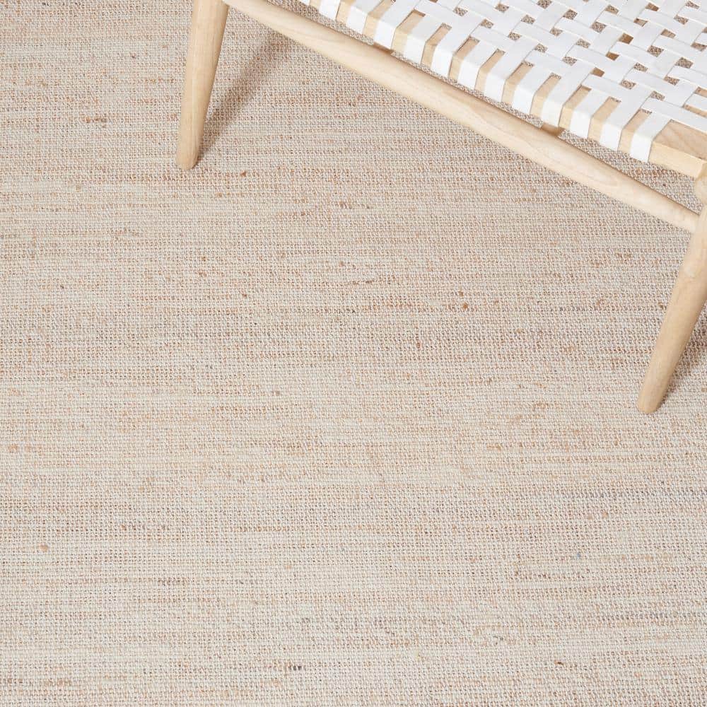 Handmade Tufted Beige Wool Square Area Rug