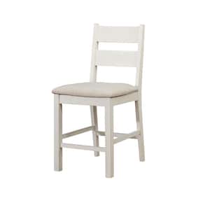 Glenfield White Transitional Style Counter Height Chair