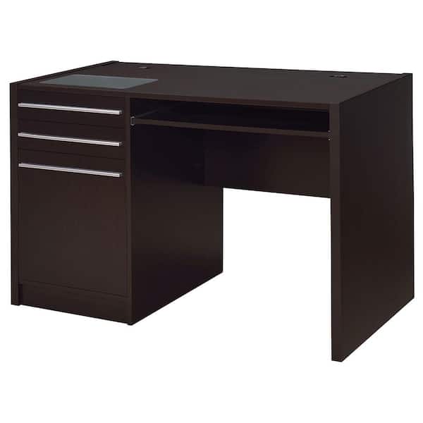 Coaster Halston 47.25 in. Rectangular Cappuccino Wood Connect-it Office Desk