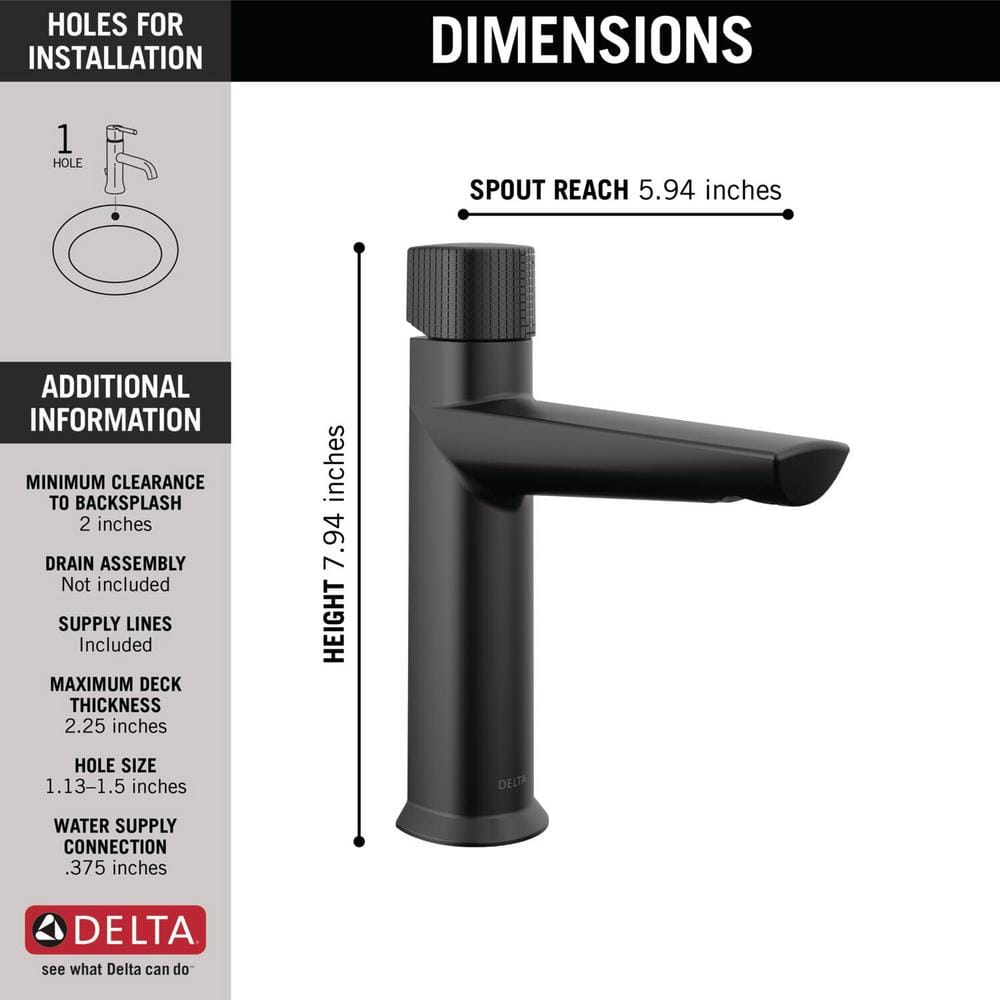 Stainless Steel Modern Single Hole Bathroom Faucet