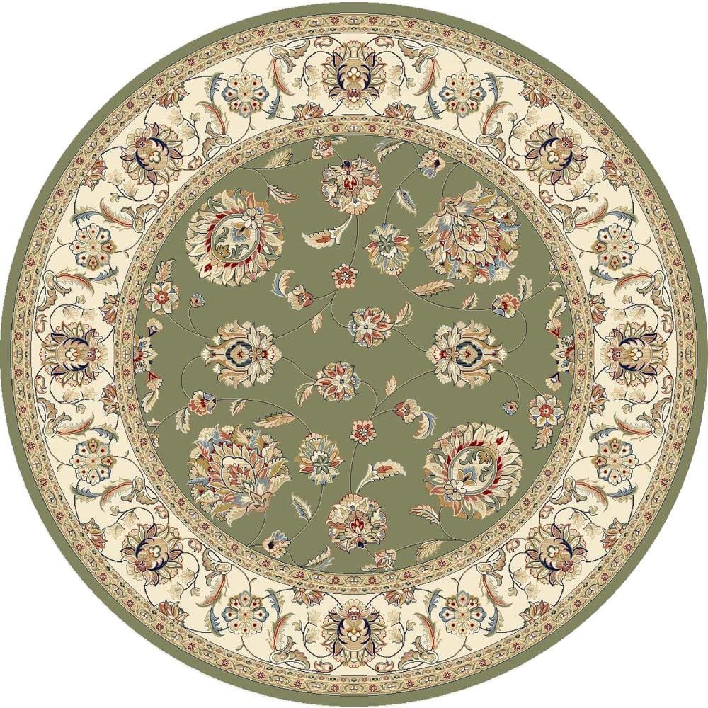 Judith Green/Ivory 5 ft. x 5 ft. Round Indoor Area Rug