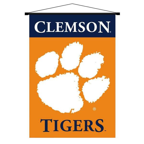 BSI Products NCAA Clemson Tigers Indoor 3 ft. 3 in. x 2 ft. 3 in. Banner Scroll