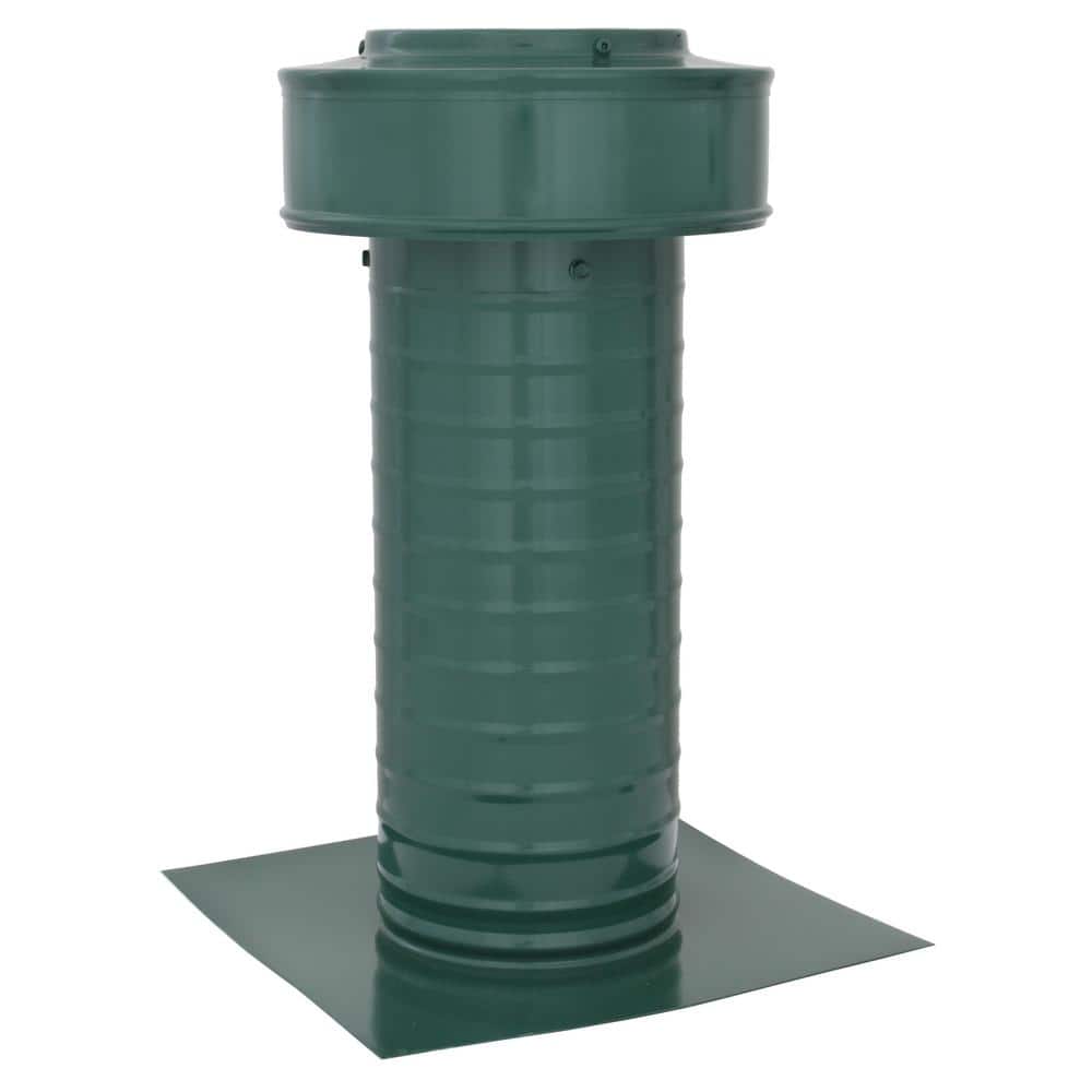 Keepa Vent 5 in. Dia 19 sq. in. NFA Aluminum Finish Static Roof Vent for Flat Roofs with 11 in. High Collar in Green price history on PriceWatchPro