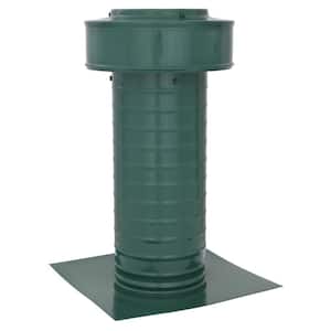 5 in. Dia Keepa Vent an Aluminum Static Roof Vent for Flat Roofs in Green