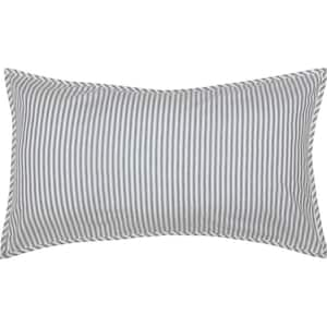 Sawyer Mill Blue Farmhouse Ticking Stripe Cotton King Sham