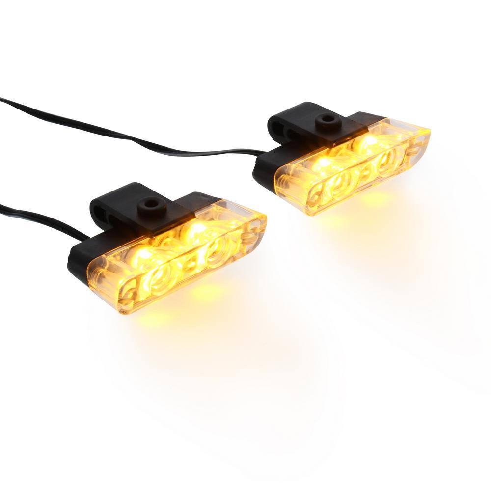 Bully Dual Amber Led Strobe Light Kit With 3 Flash Settings Cz 3263a 2 The Home Depot