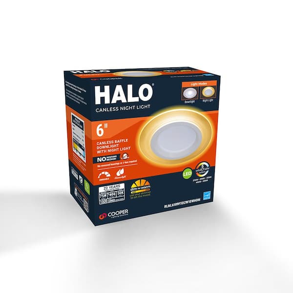 1-pack 6 in. RL Night Light, 1000-Lumens, Selectable CCT, D2W DM