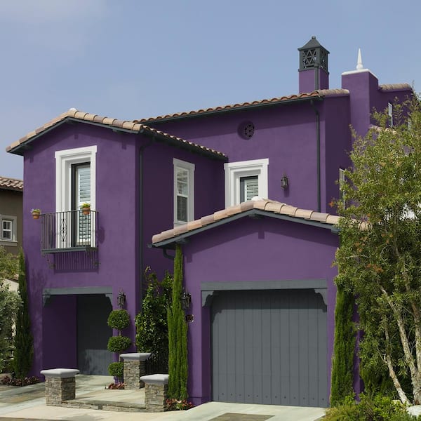 BEHR Premium Plus 1 gal. #P570-7 Proper Purple Hi-Gloss Enamel Interior/Exterior Paint