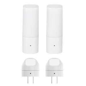 White Automatic Dusk to Dawn Cylinder and Directional LED Night Light (4-Pack)