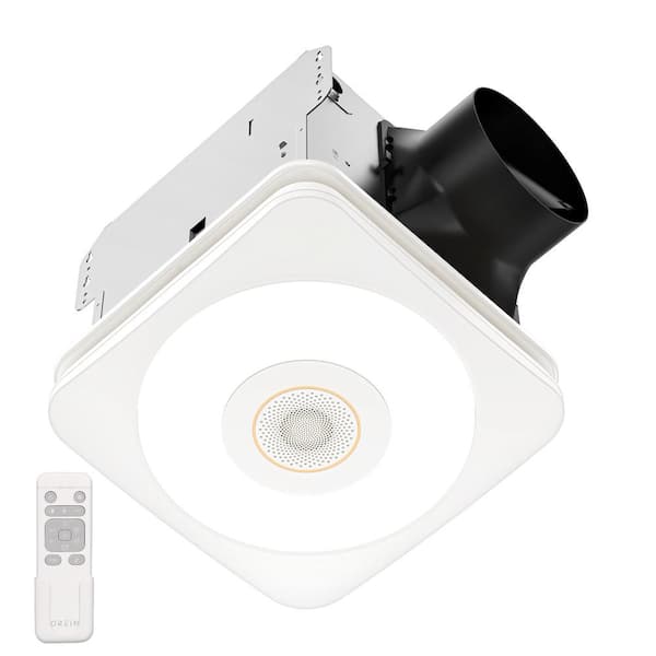 Orein 110/160 CFM Ceiling Mount Room Side Installation Bathroom Exhaust Fan with Speaker and Remote