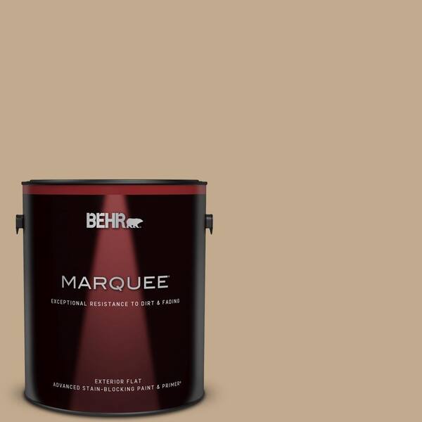 BEHR MARQUEE 1 gal. #BXC-07 Palomino Tan Flat Exterior Paint & Primer