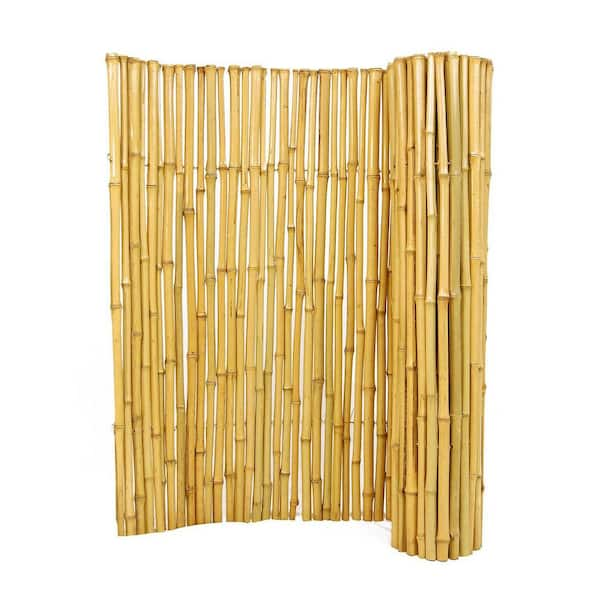 Natural Bamboo Fencing Decorative Rolled Fence Panel 90 in. H x 48 in. L x 1 in. D